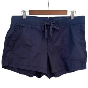 a.n.a. A New Approach Navy Blue Cargo Shorts Elastic Waist Drawstring Women’s 14